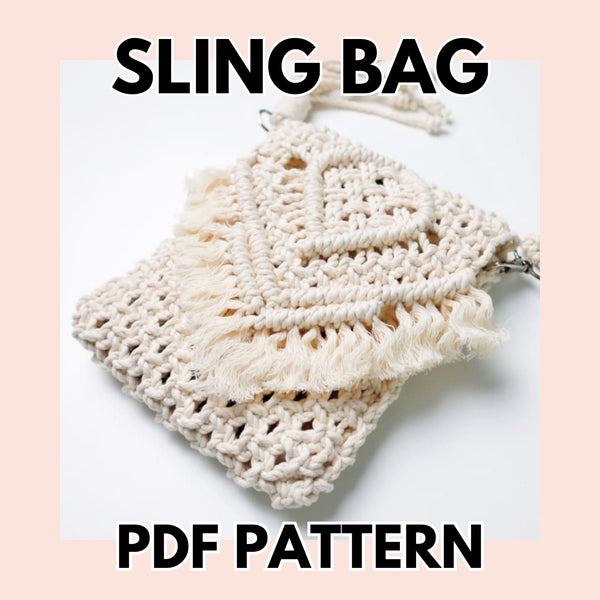 Macrame Crossbody Sling Bag PDF Pattern