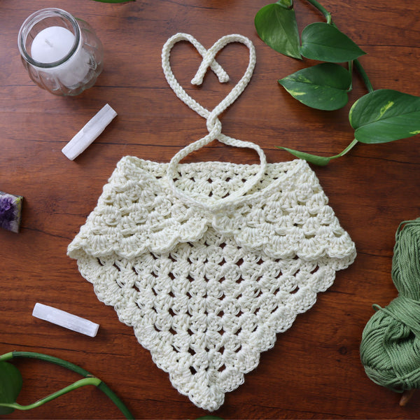 Granny Crochet Scalloped Bandana Scarf Pattern