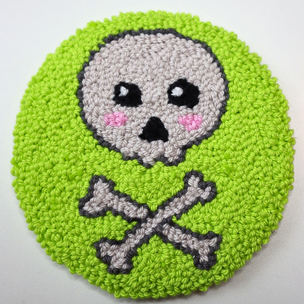 Spooky Halloween Punch Needle Coasters PDF Pattern