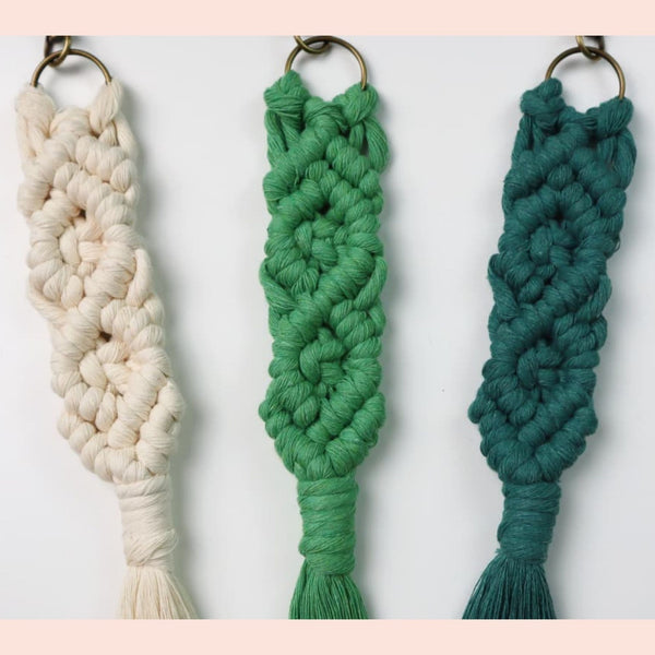 Double Diamond Macrame Keychain PDF Pattern