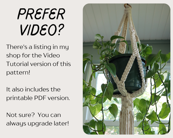 Delphinia Macrame Plant Hanger PDF Pattern