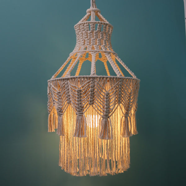 Boho Glow Macrame Chandelier PDF Pattern