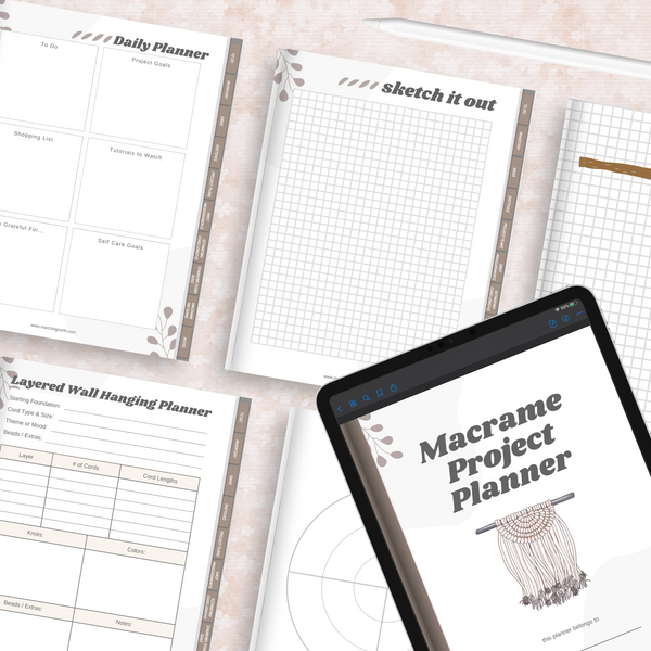 Macrame Project Planner | Digital Version for Goodnotes