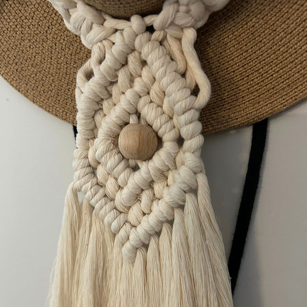 Double Macrame Hat Hanger PDF Pattern