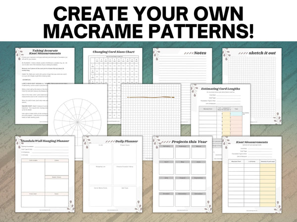 Macrame Project Planner - Printable PDF