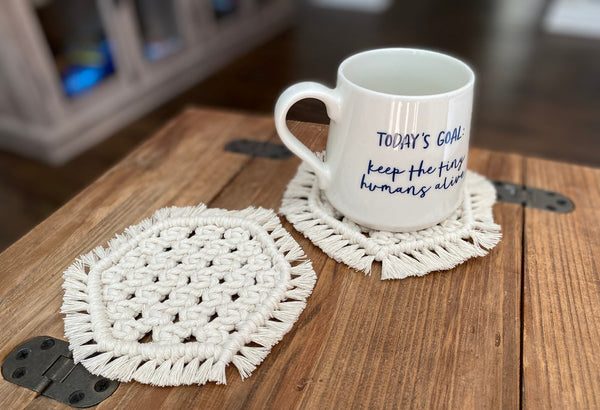 Hexagon Macrame Coasters Pattern