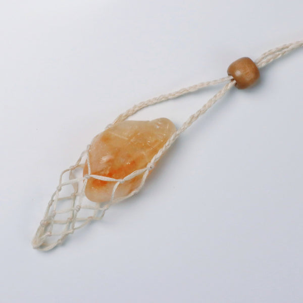 Interchangeable Macrame Crystal Pouch Necklace PDF Pattern