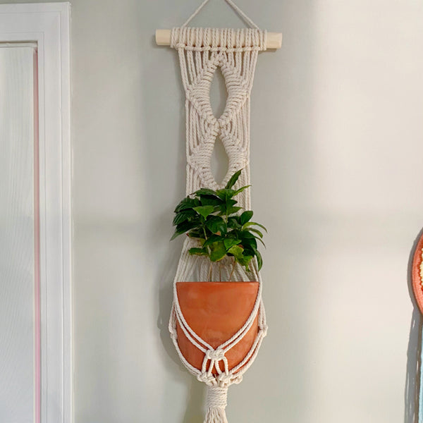 Open Diamond Macrame Plant Hanger PDF Pattern