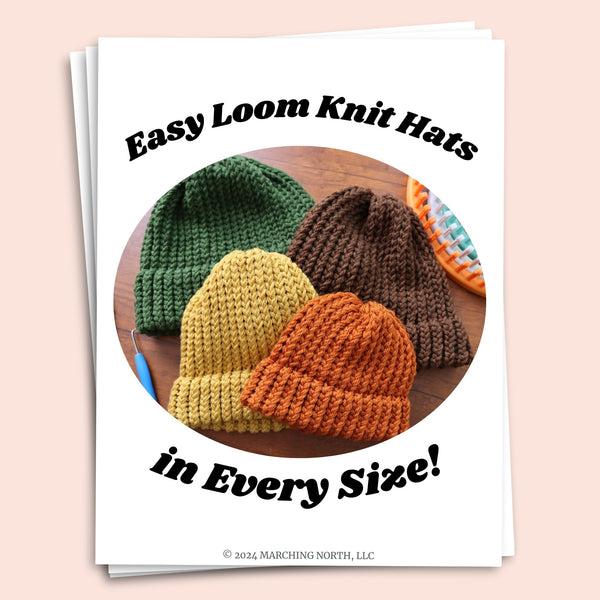 Easy Loom Knitting Hat Pattern (in 5 Sizes!)