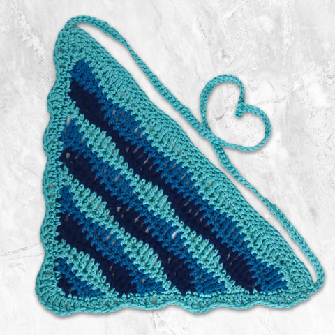 Crochet Bandana Scarf Pattern "Makin' Waves" Digital PDF Pattern