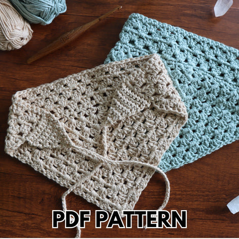 Unruffled Granny Crochet Bandana Pattern | Easy Summer Headscarf PDF