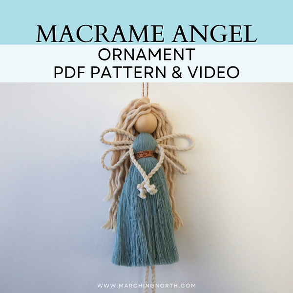 Macrame Angel Wings Wall Hanging Pattern & Angel Ornament Pattern BUNDLE