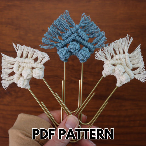Macrame Paperclip Bookmark Printable PDF Pattern