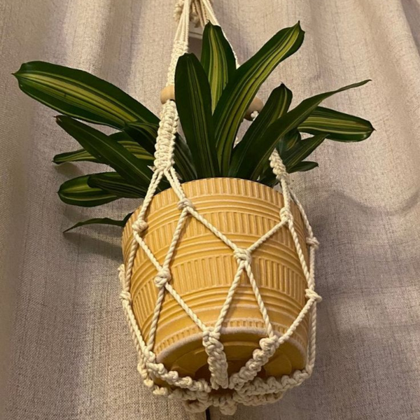 No Tassel Macrame Plant Hanger PDF Pattern