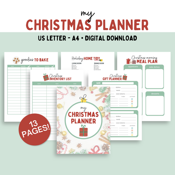Printable Christmas Planner | Cute Festive Planner