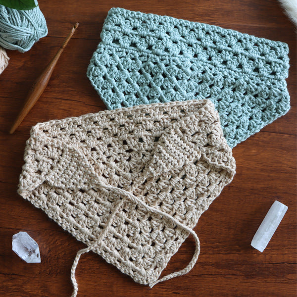 Unruffled Granny Crochet Bandana Pattern | Easy Summer Headscarf PDF