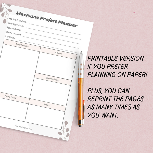 Macrame Project Planner - Digital & Printable 2 Pack!