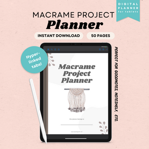 Macrame Project Planner | Digital Version for Goodnotes