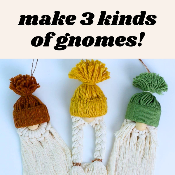 Macrame Gnome Ornament Patterns | DIY Macrame Pattern | Written PDF And Video Tutorial