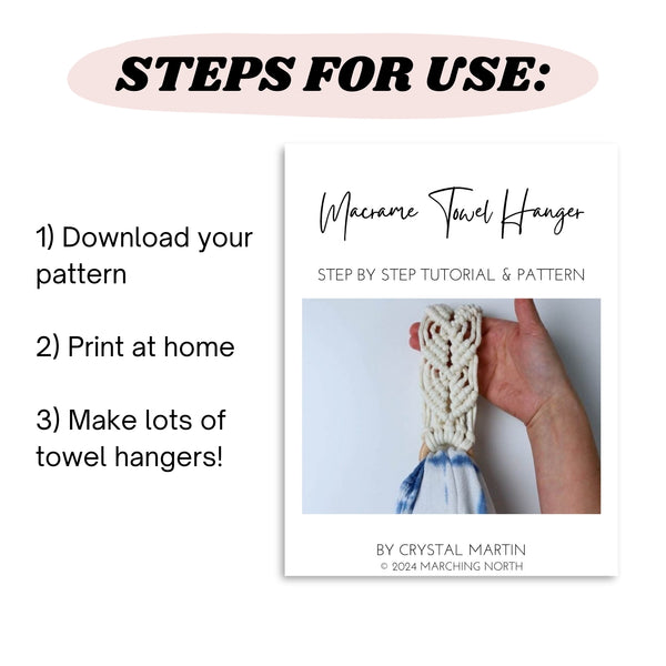 Macrame Towel Hanger Pattern | Towel Holder *DIGITAL PDF PATTERN*