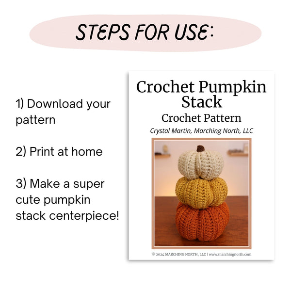 Crochet Pumpkin Stack PDF Pattern