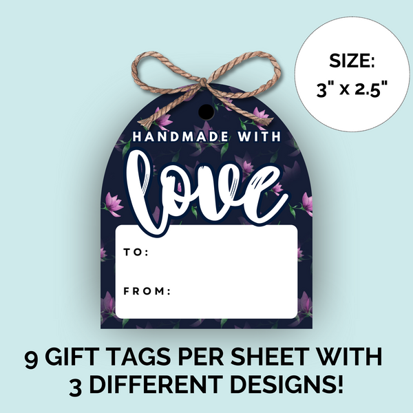 Printable Gift Tags for Handmade Gifts | Floral Boho Style