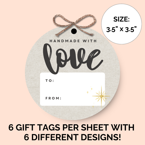 Printable Gift Tags for Handmade Gifts | Rustic Boho Style