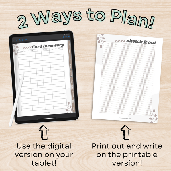 Macrame Project Planner - Digital & Printable 2 Pack!