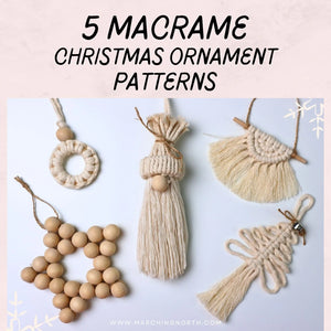 5 Macrame Christmas Ornament Patterns