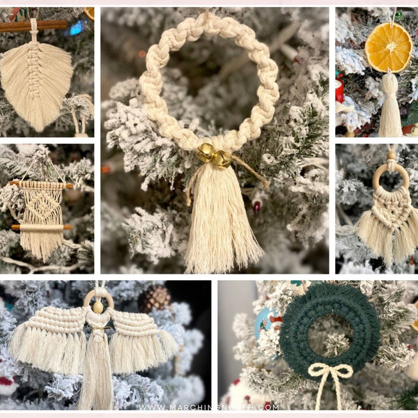 12 Macrame Christmas Ornaments Pattern BUNDLE