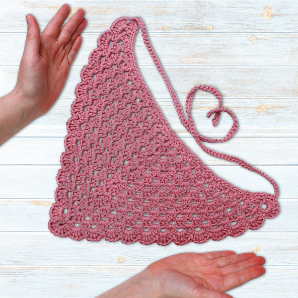 Granny Crochet Scalloped Bandana Scarf Pattern