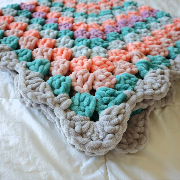 Continuous Crochet Granny Square Blanket PDF Pattern