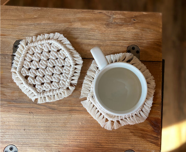 Hexagon Macrame Coasters Pattern